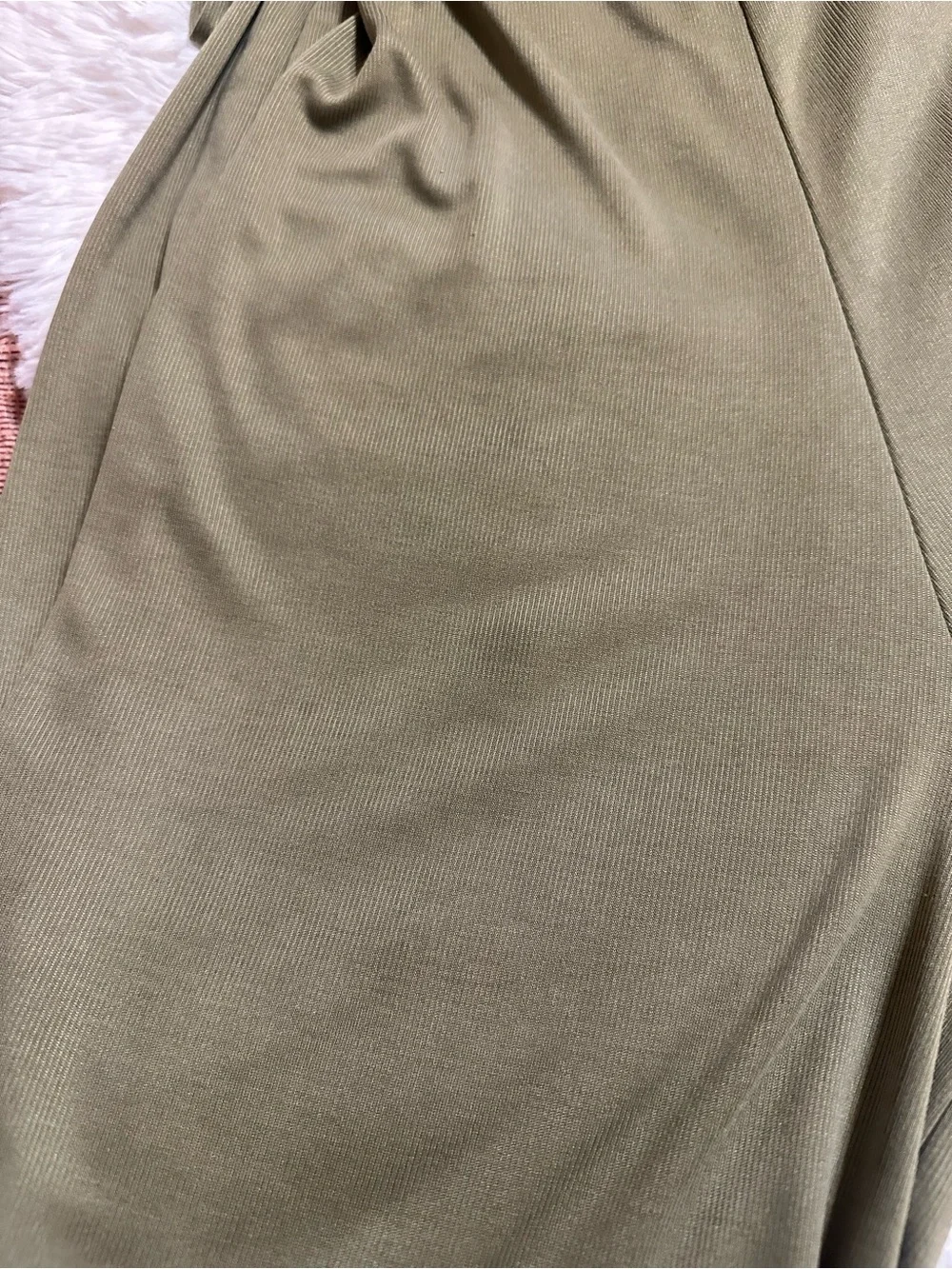 Topshop Olive Green Sleeveless Wide Leg Tie Waist Jumpsuit US 10 - Picture 13 of 14